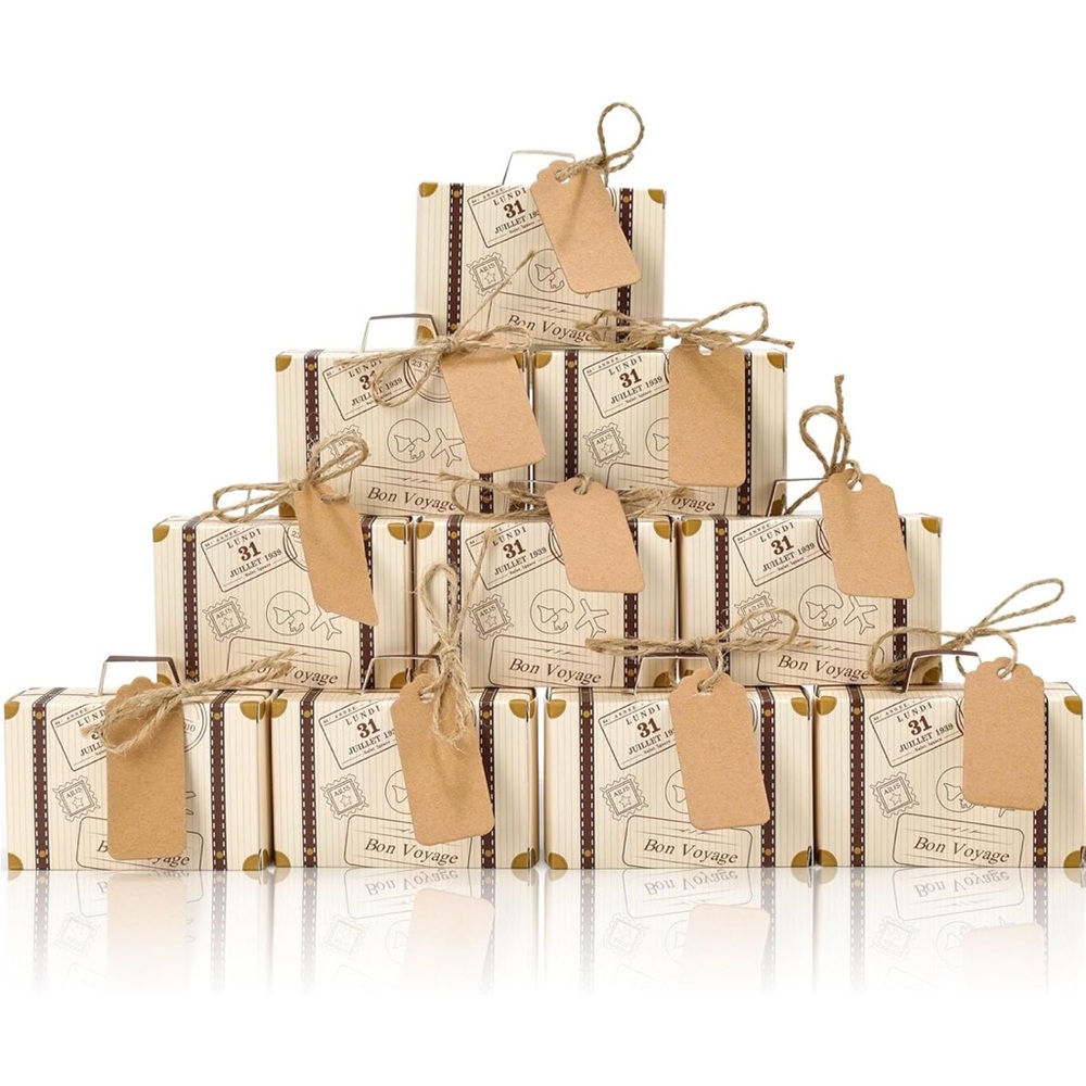 New Mini Cardboard Suitcase Wedding, favors 50
Travel